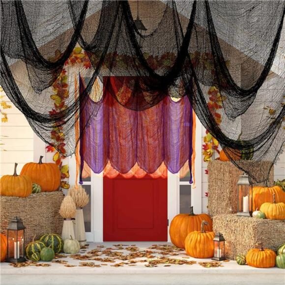4 PCS Halloween Creepy Cloth 30 X 90 in Multi-Color Spooky Cheesecloth - Picture 4 of 7
